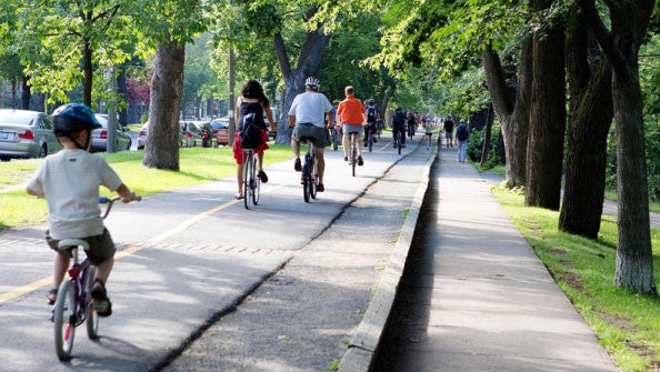 Cycling in Park Lafontaine