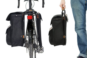 Backpack briefcase bicycle pannier commuter cyclist student bike padded laptop sleeve pouch Buro Bag Oopsmark