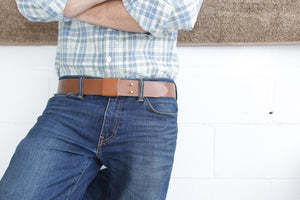 Everyday Buckleless no buckle Belt leather minimal Oopsmark