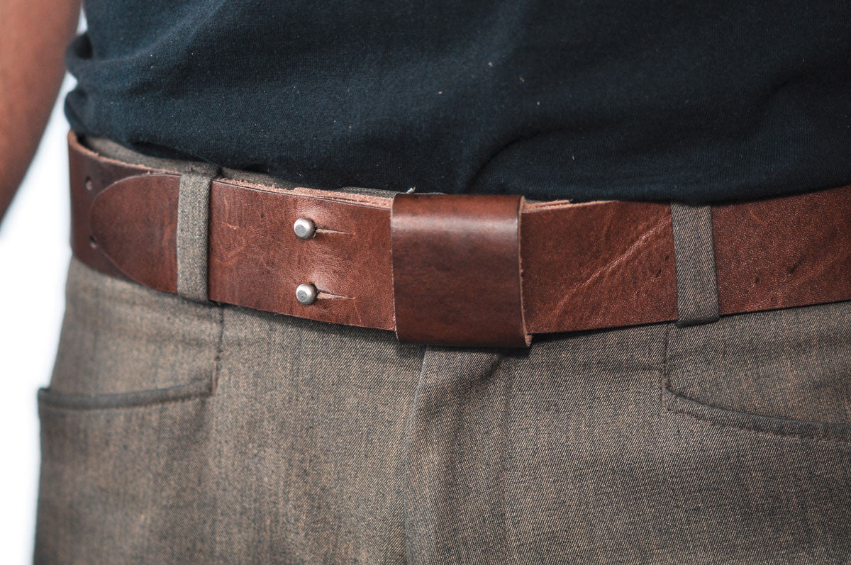 Everyday Buckleless no buckle Belt leather minimal Oopsmark