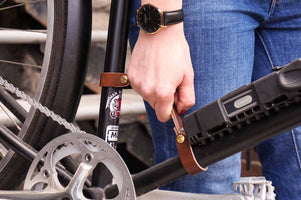 Bike bicycle handle lift lifter leather frame strap oopsmark