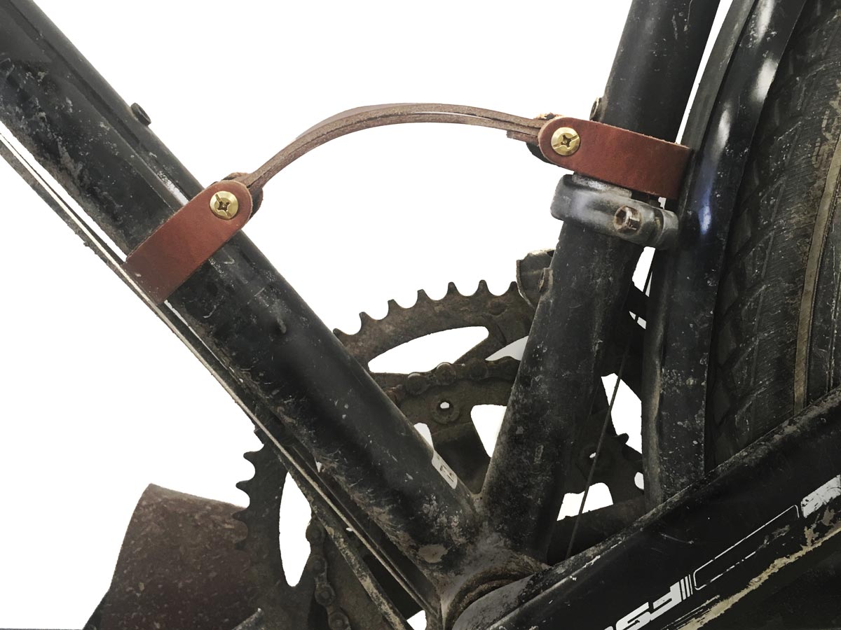 Bike bicycle handle lift lifter leather frame strap oopsmark