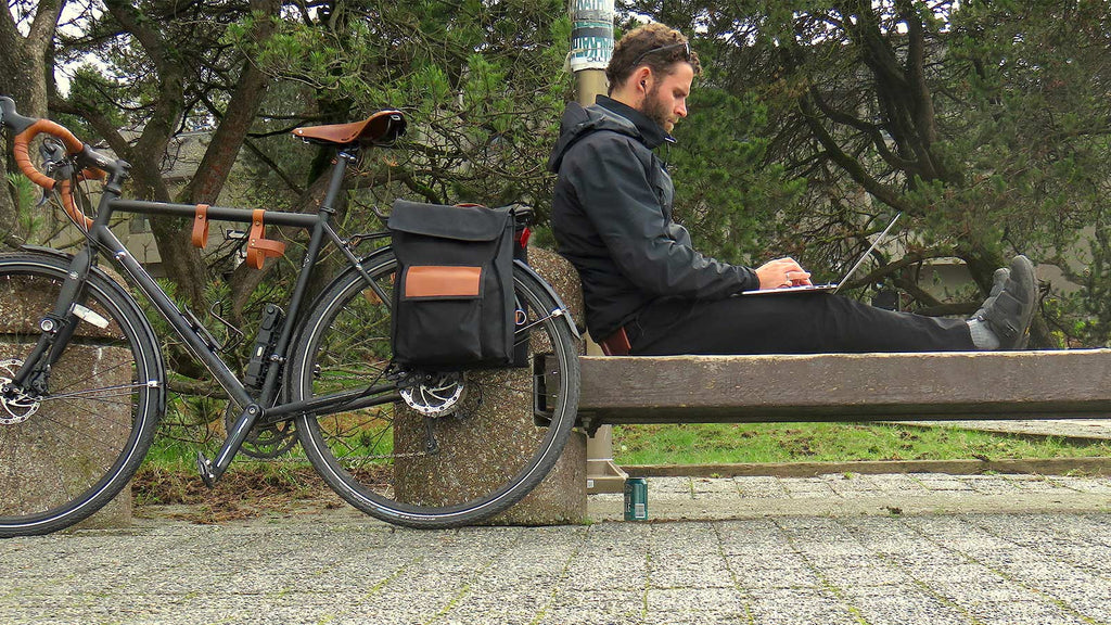 Digital Nomad Travelling by bicycle Maker