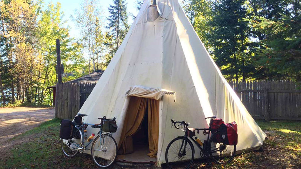 Tee Pee Touring in Quebec Canada by bicycle