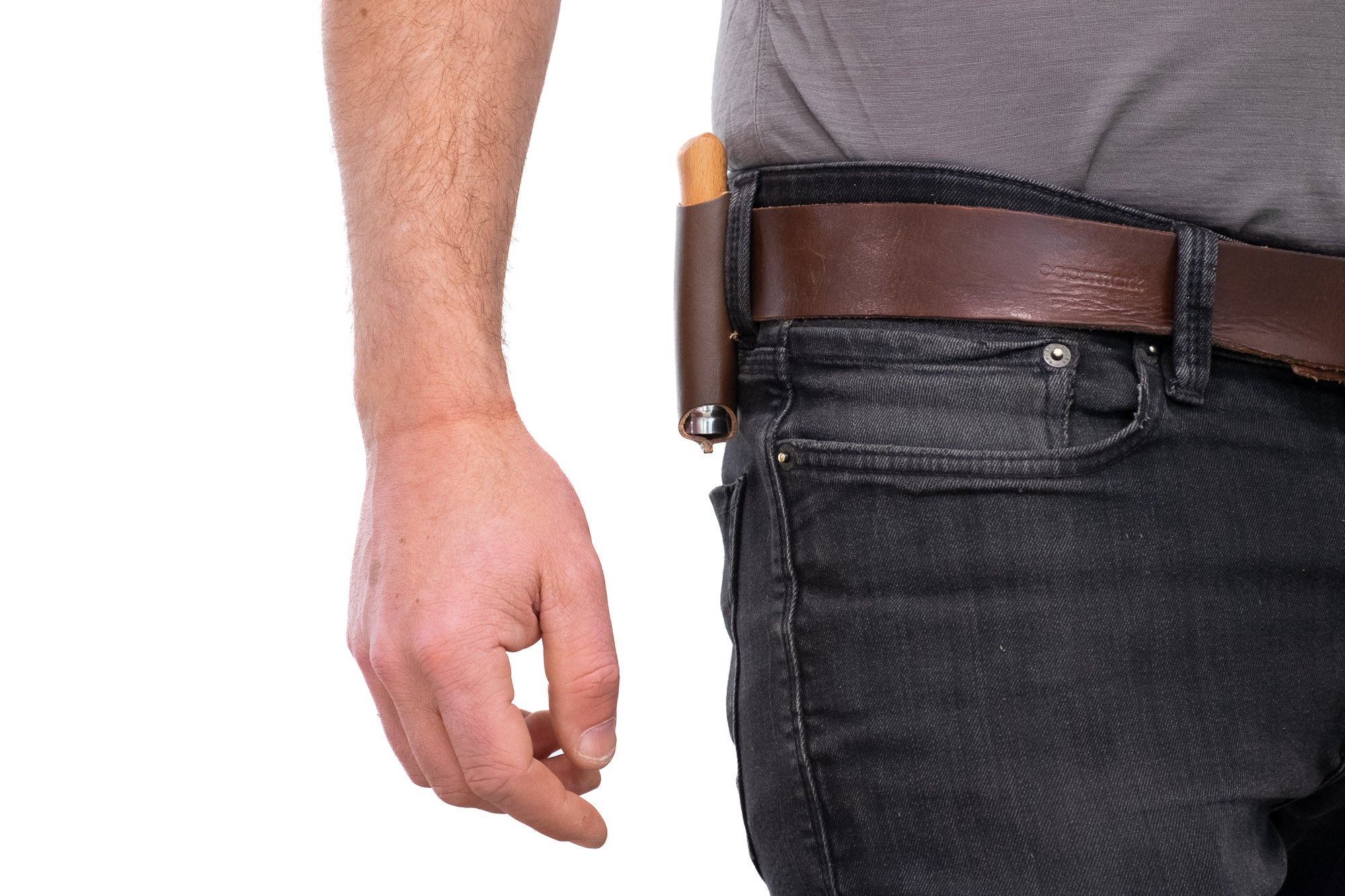 oopsmark leather classic opinel knife case holster sheath cover for your belt EDC pocket knives holder