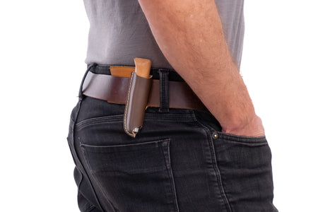 oopsmark leather classic opinel knife case holster sheath cover for your belt EDC pocket knives holder