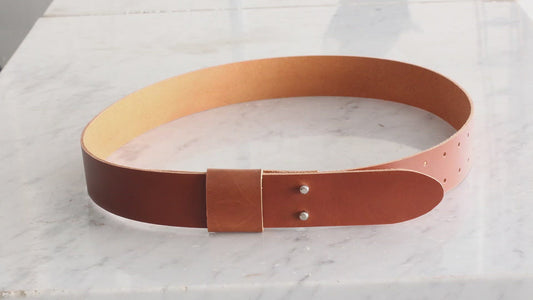 Everyday Buckleless no buckle Belt leather minimal Oopsmark